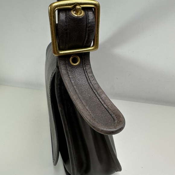 Vintage Coach Patricia's Legacy Crossbody Saddle Flap Bag 9951 Black Leather - Picture 14 of 16